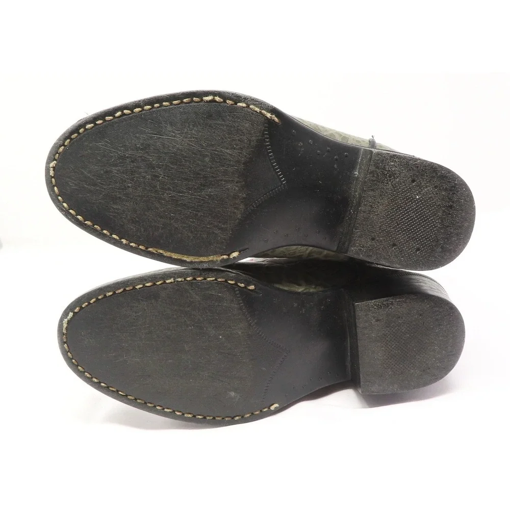 Toddler Kids 11.5 Elephant‎ Print Leather Cowboy Boots Western Black Red